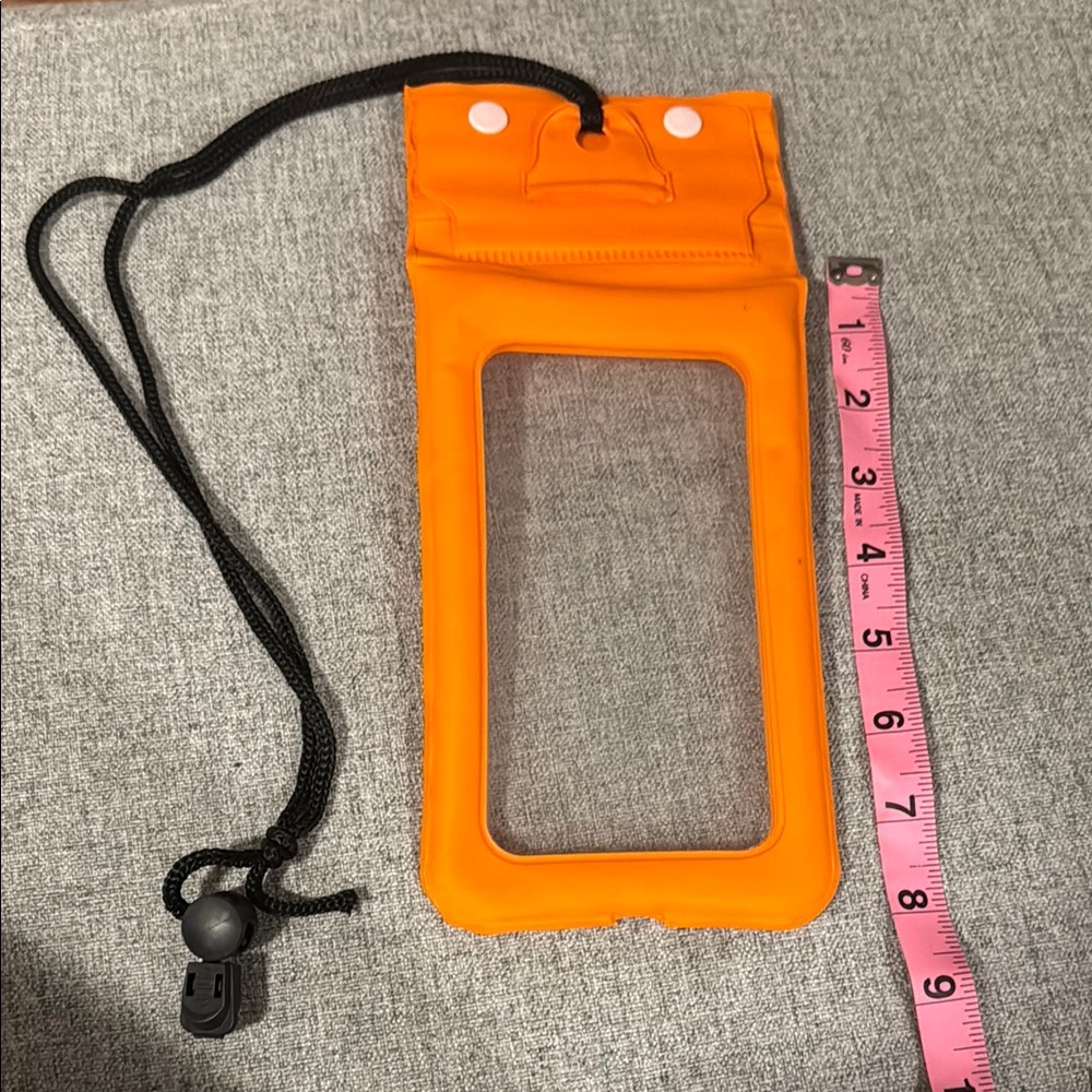 Waterproof Orange Phone Pouch